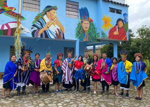 The Jacanamijoy family ready for the carnival in Santiago