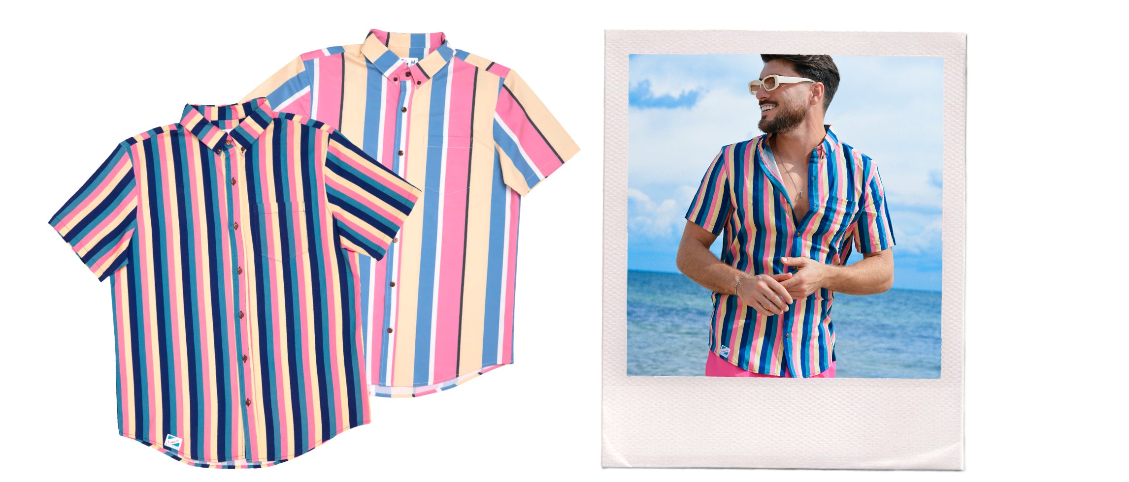 Colorful stripes hawaiian shirt
