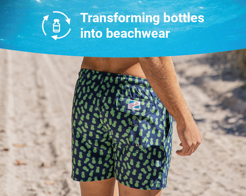 Transforming bottles into swim trunks