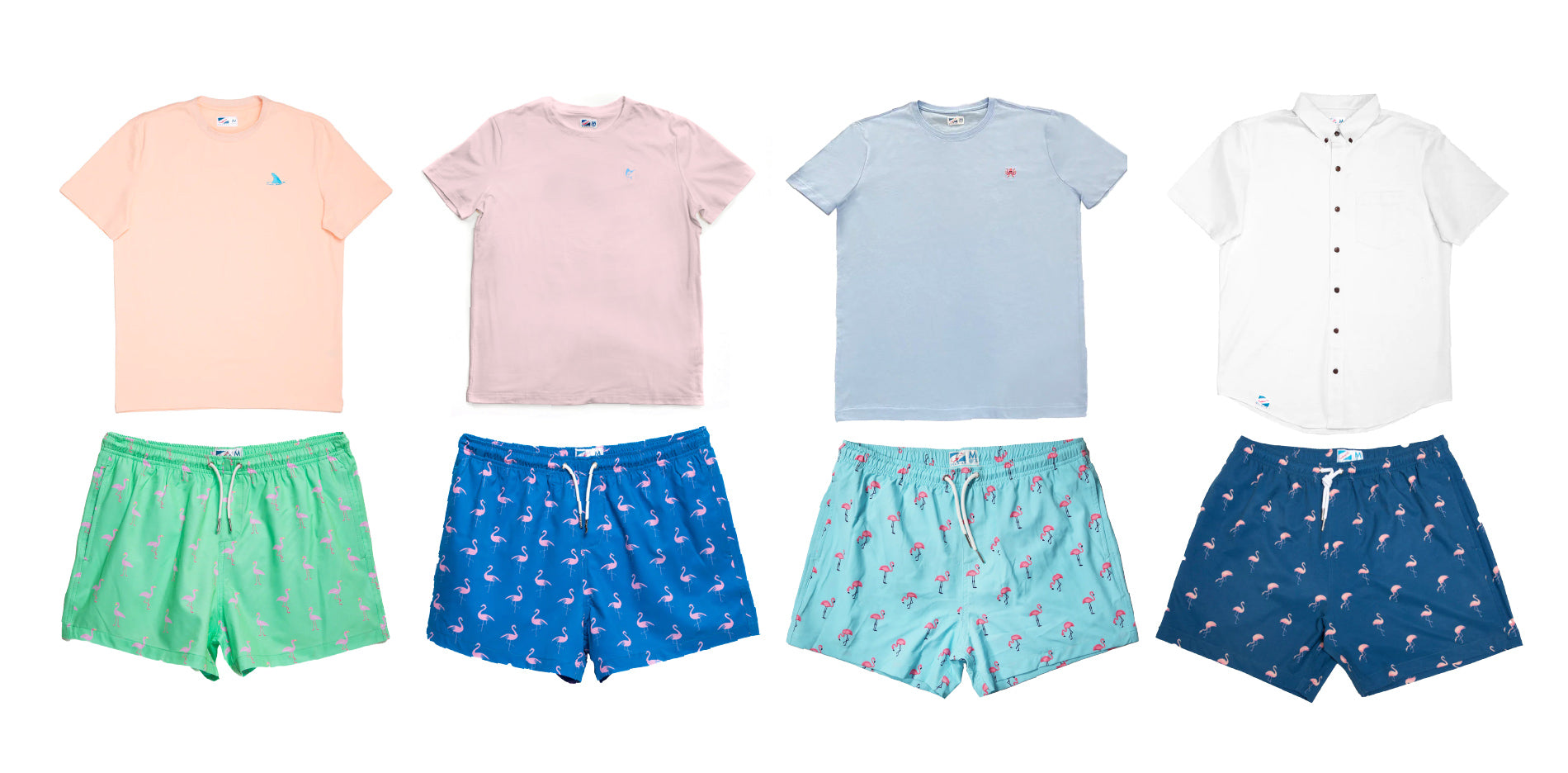 flamingo swim trunks combinations combine match outfits