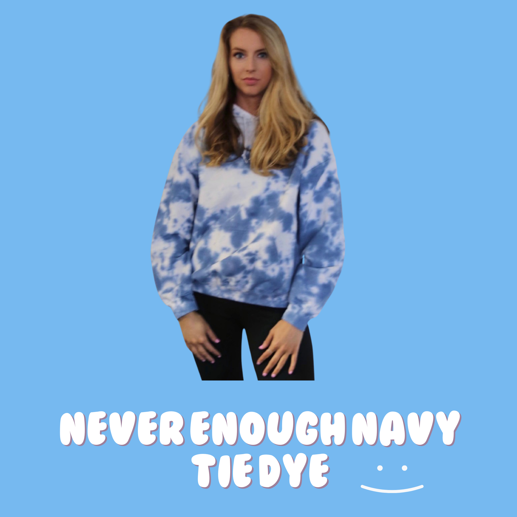 Navy Tie Dye PWT Hoodie