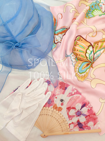 spoil me silk pillowcase butterfly print colourful