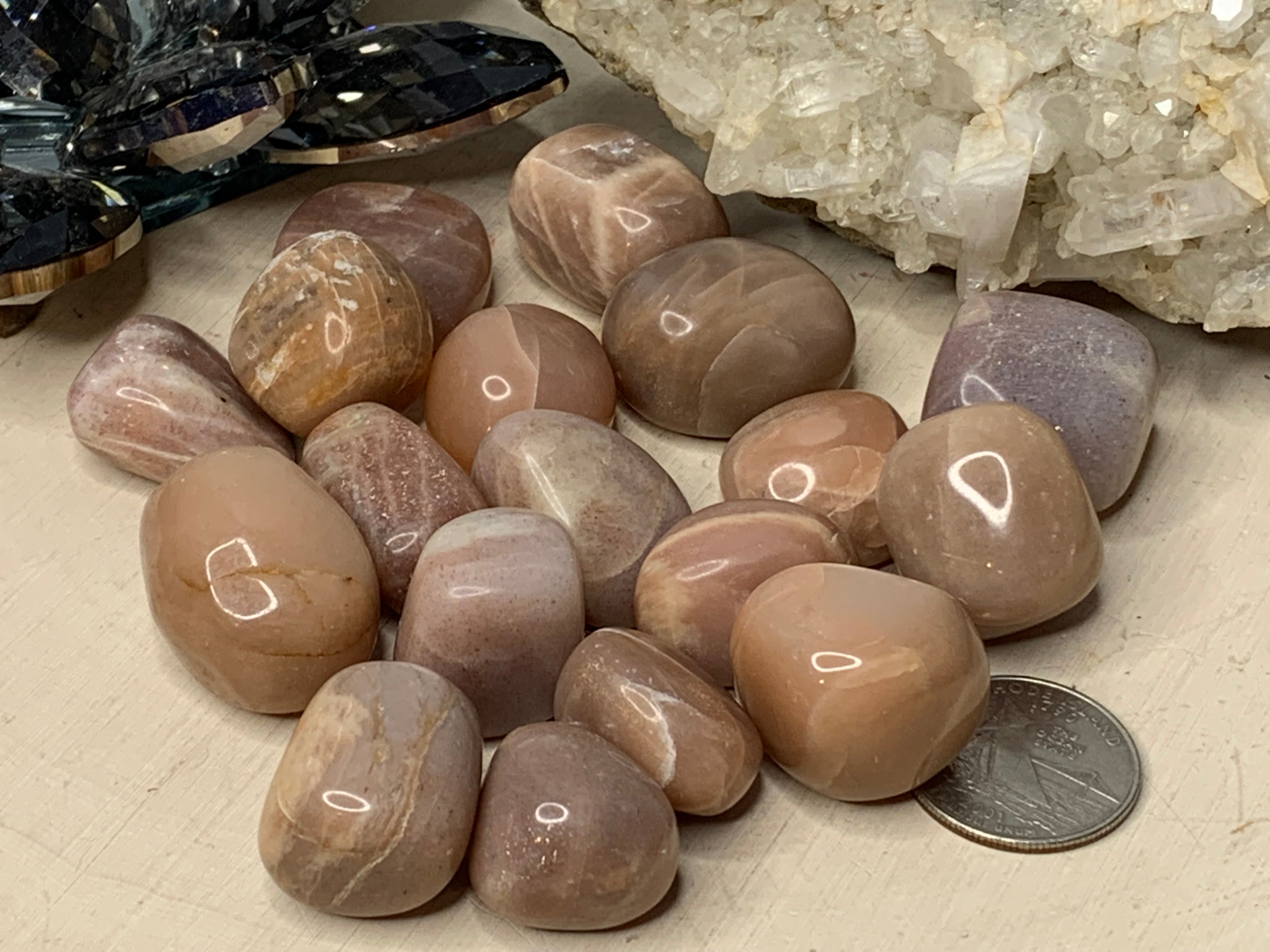 Peach Moonstone Tumbles