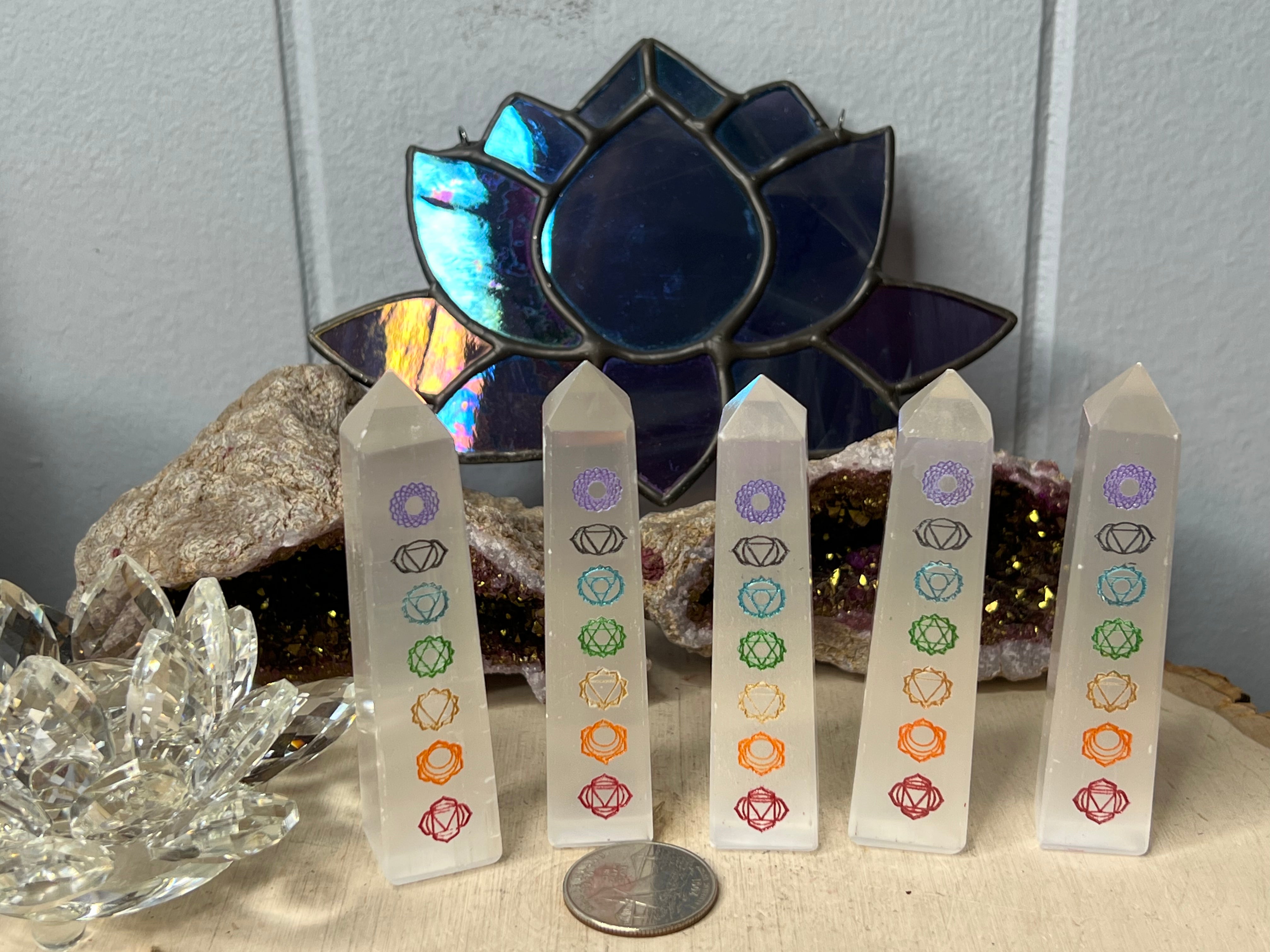 Selenite Chakra Oblesiks