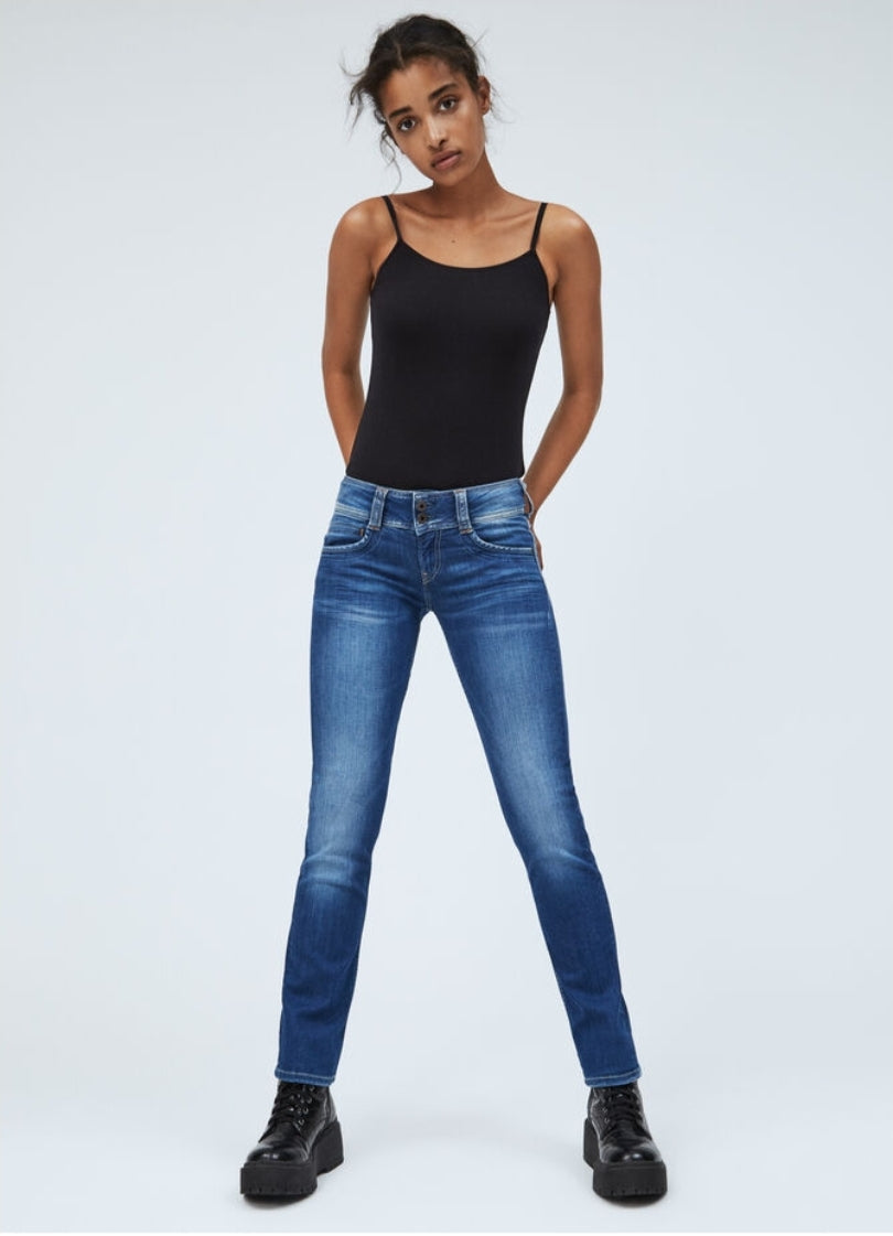 Gummibündchen in mit Jeans Emporium elastis FABIA & Pants – Zhrill Zippertaschen Jogger