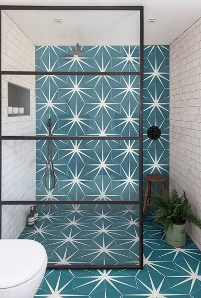 peacock lily pad tiles