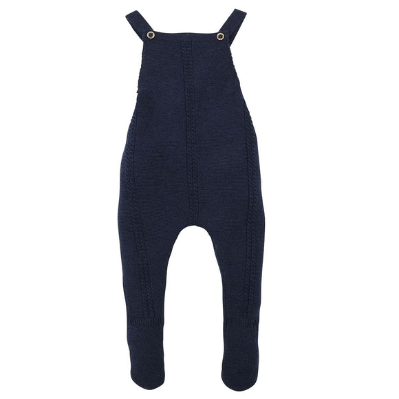 Bebe Footed Knit Overall Denim Marl