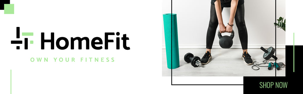 HomeFit Home Fitness Equipment Banner - Shop Now