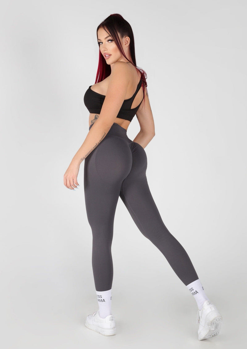 Bombshell Leggings in Grey  LESS DRAMA SPORTS WEAR – Less Drama Sportswear