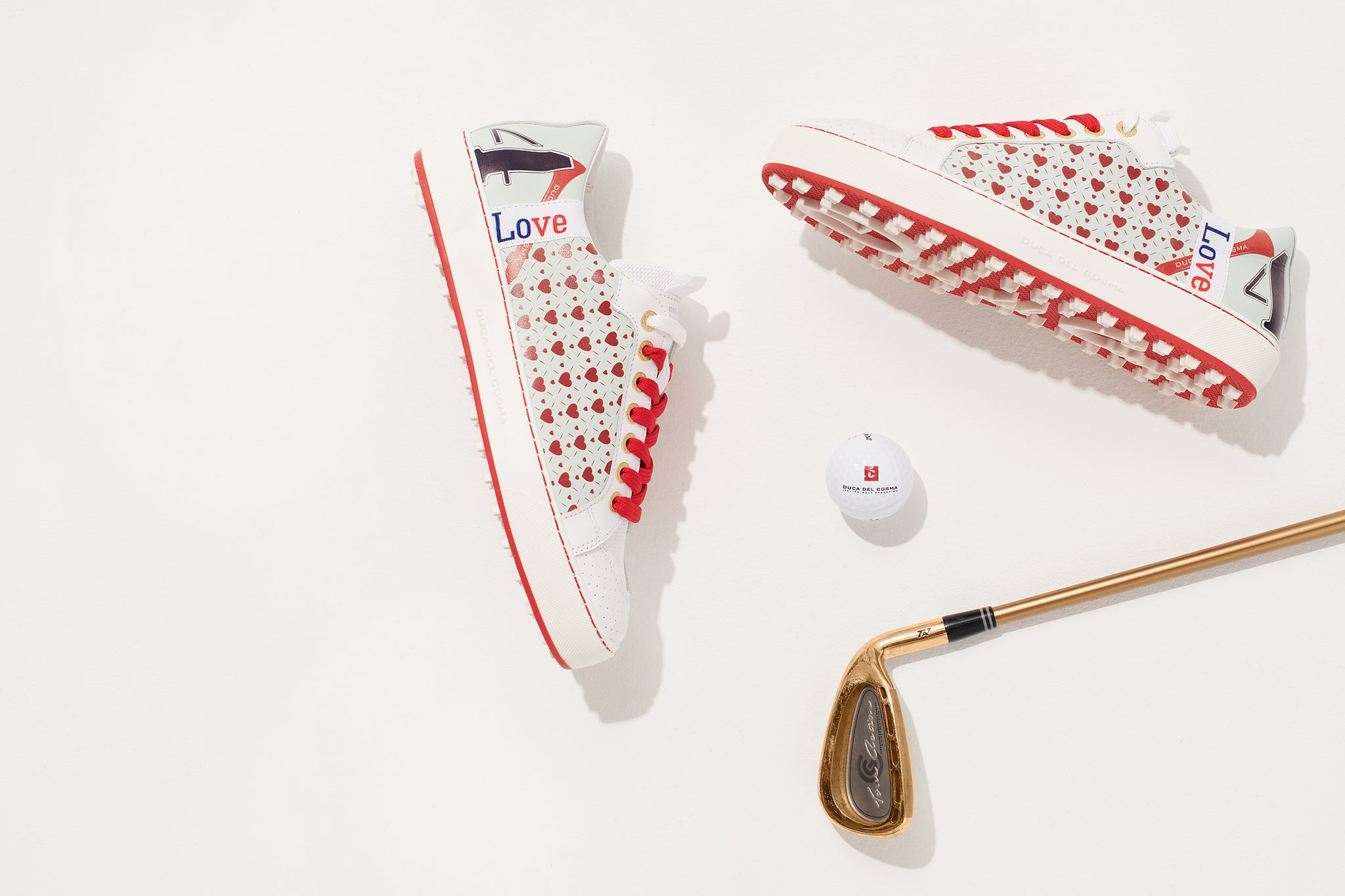 Esti White Red Luxury Golf Shoes