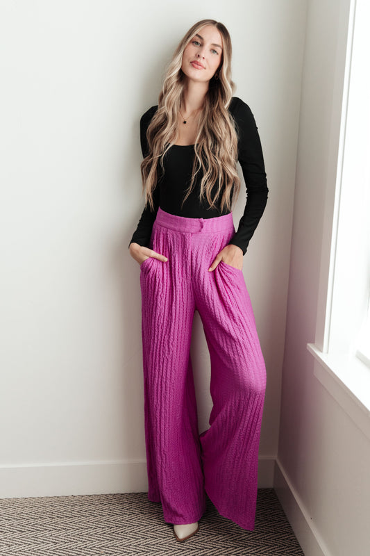 Solid Wide Leg Pants in Hot Pink – Sagebrush Annie's Boutique