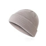 Solid Color Warm Knitted Brimless Hat