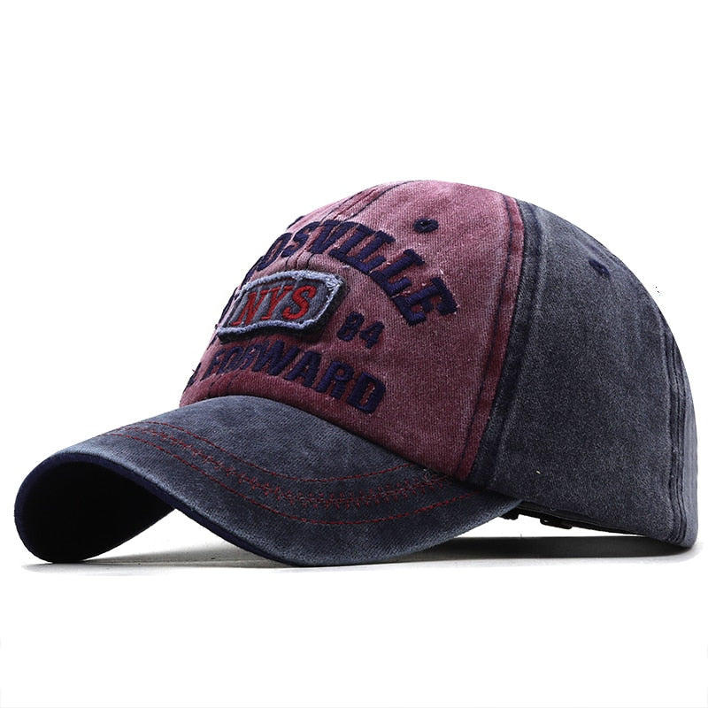 Washed cotton baseball cap hat