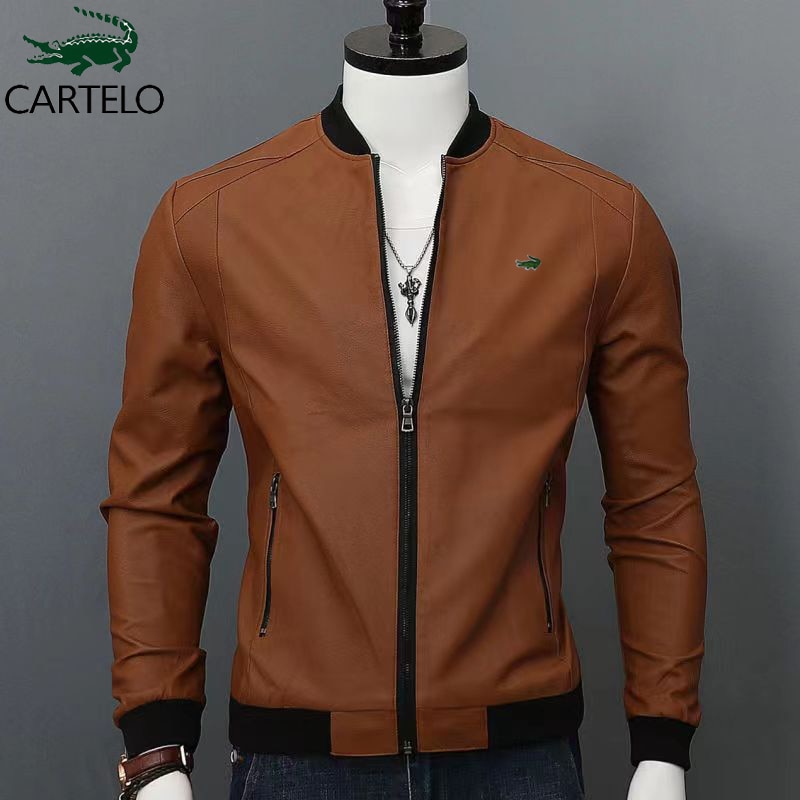 CARTELO Brand Clothing Men Jacket Pilot Casual Leather Jacket Outdoor Casual Fashionable Work clothe