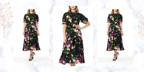 Floral A-line Maxi Dress