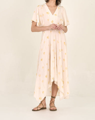 Rosewater  Watercolor Floral Print Dress-Grade & Gather_BTK COLLECTION