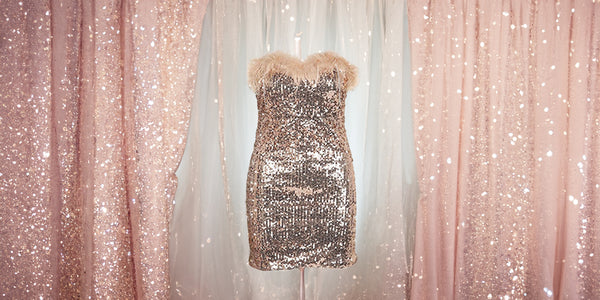 Rhinestone Strap Mini Dress