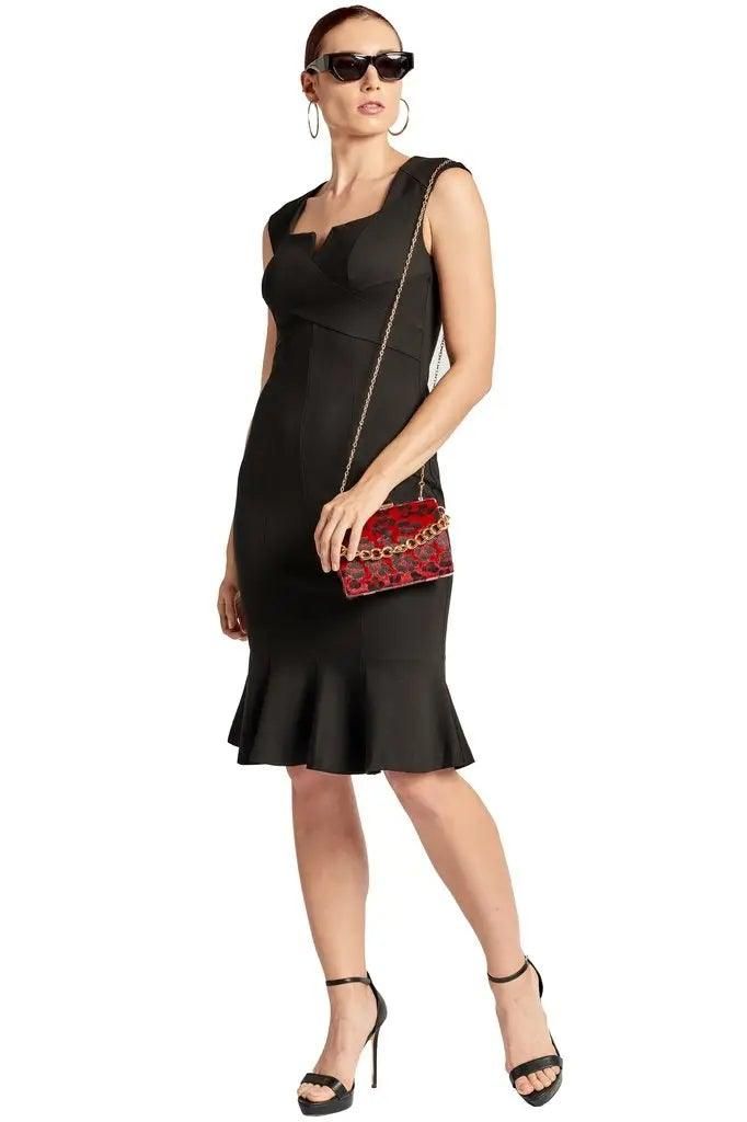 Buy Notch Neck Ponte Half Sleeve Dress – BTK COLLECTION