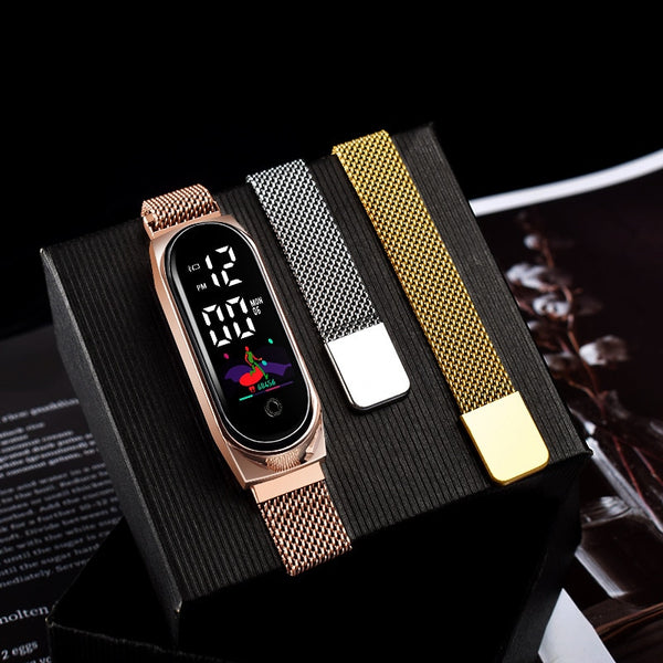 Trendy Magnetic Digital Wrist Watch
