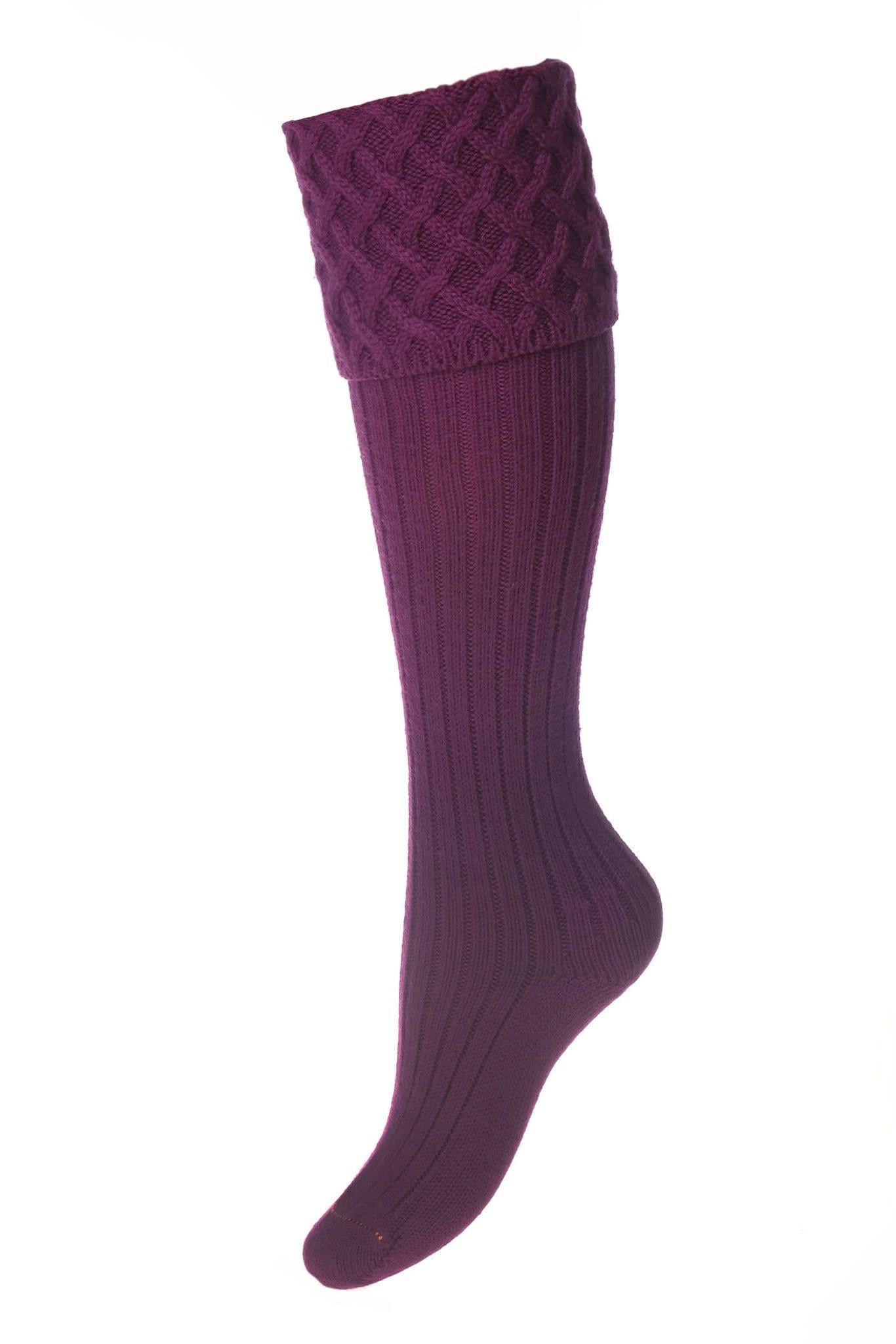 House of Cheviot Lady Rannoch Ladies Shooting Socks Bilberry – On The ...