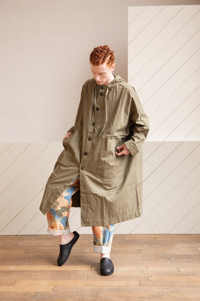 美品 CASEY CASEY STAND PARKA オイルドコットンジャケット-