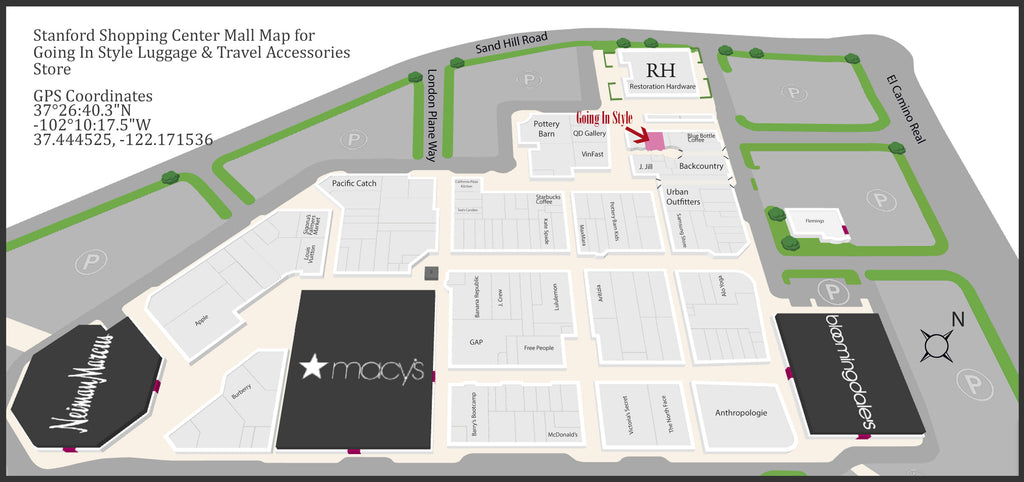 Stanford shopping center map  Shopping center, Stanford, Shopping mall