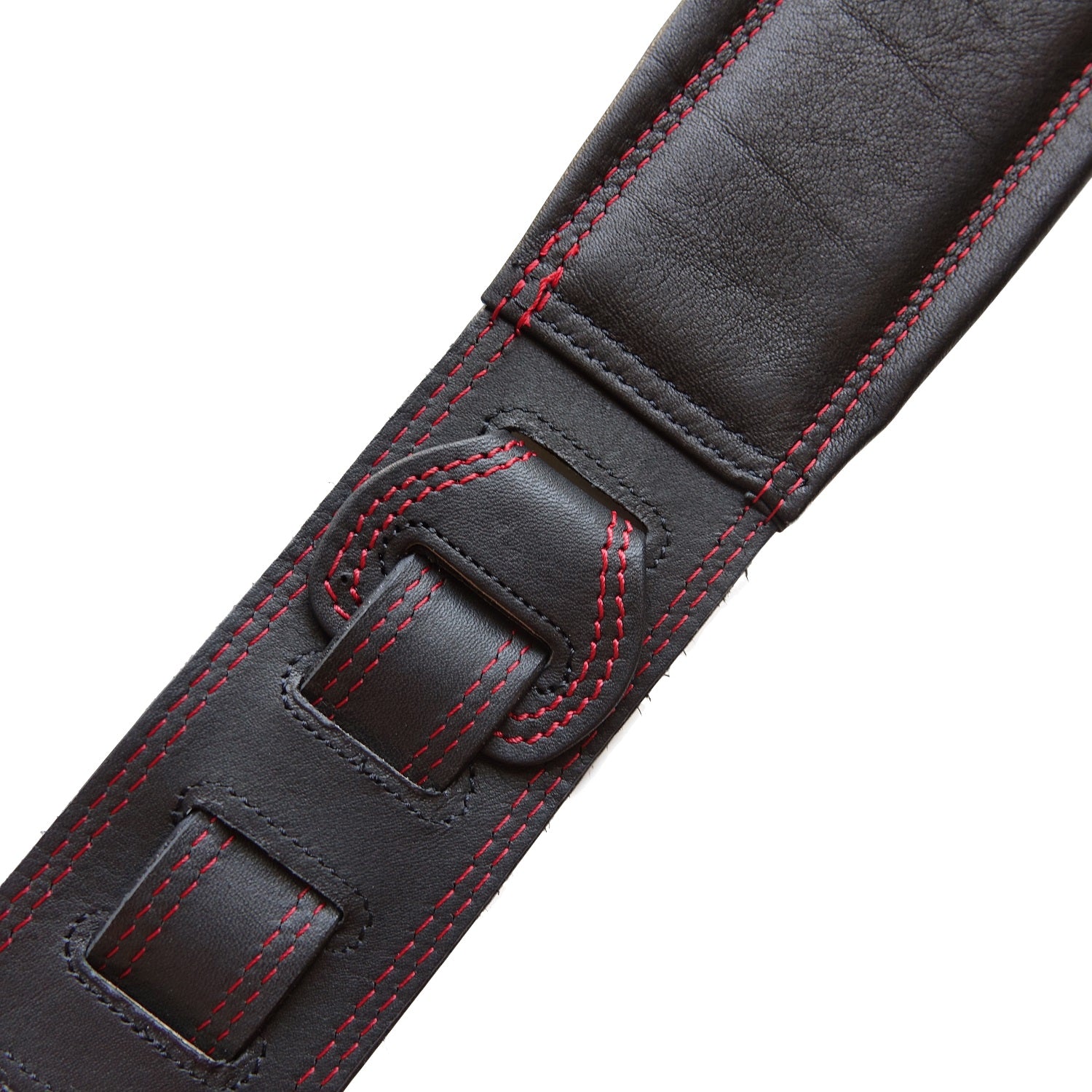 dark red guitar strap