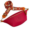 XL raspberry pink leather belt bag
