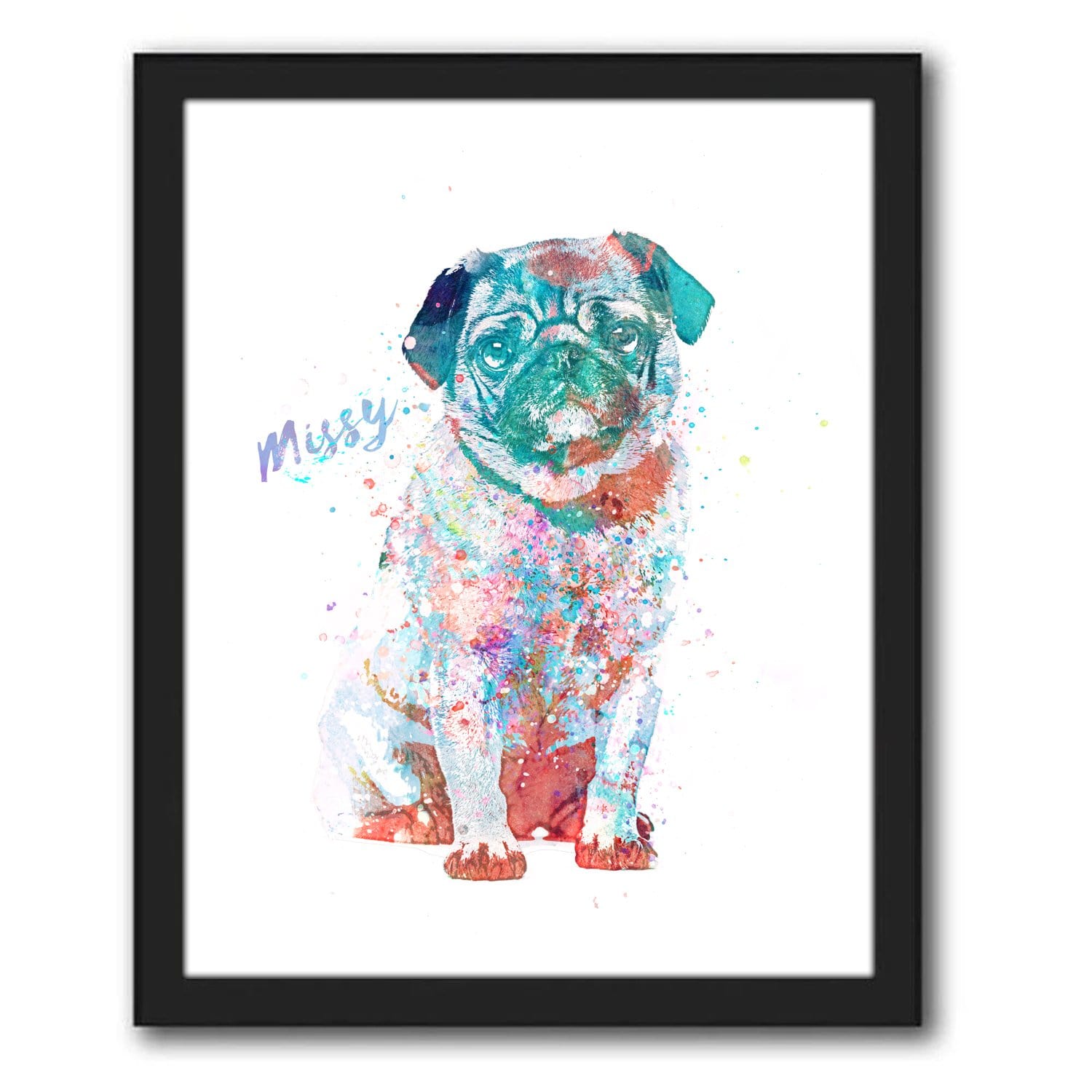 Pug Dog Gift | Personal Prints | Personalized Pet Art ...