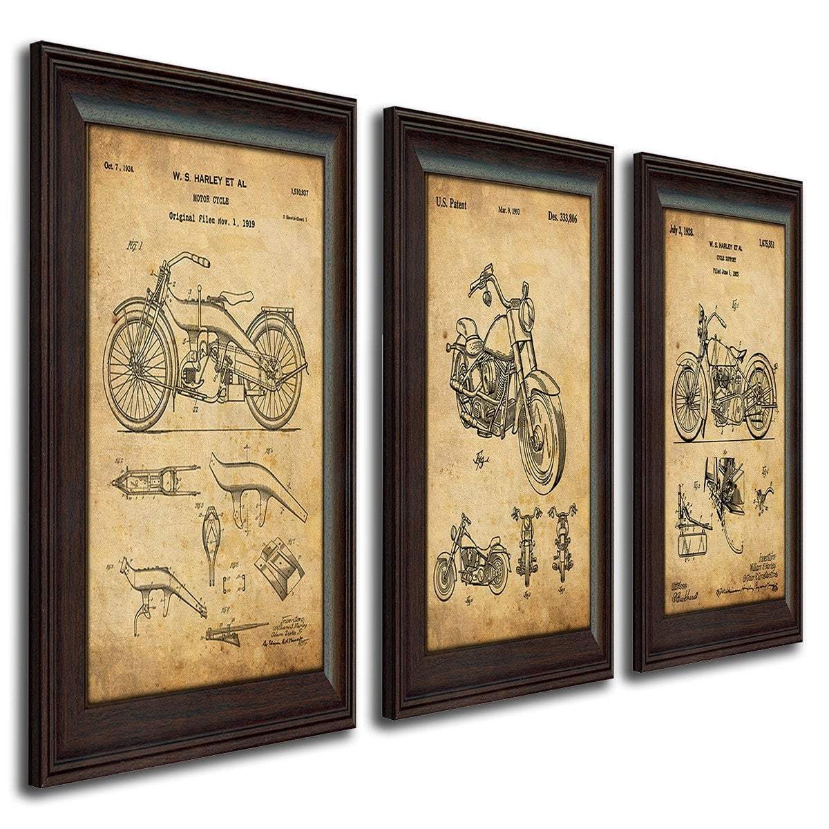 US Patent drawing art prints for Harley Davidson motorcycles - Personal-Prints