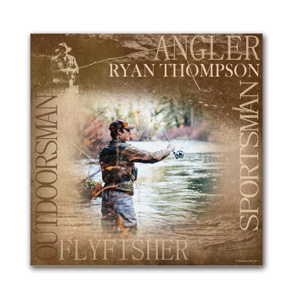 Custom Vintage Fishing Name Art - Fishing Gifts for the Fisherman -  Personal-Prints