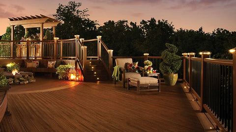 Lighting for deck and fence