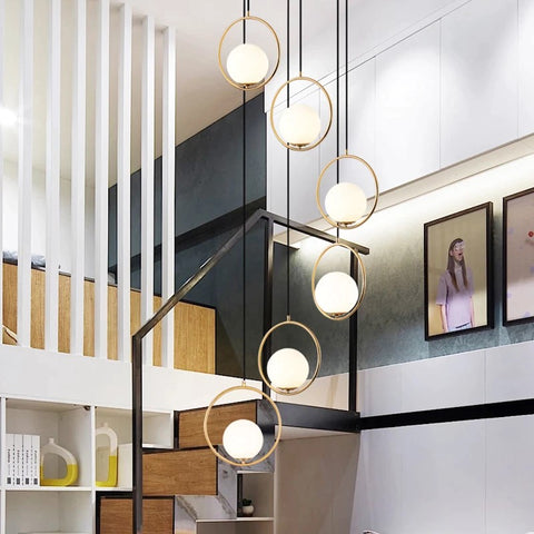 Pendant Light in Hallways and Staircase