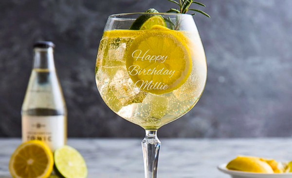 Personalised Gin Balloon Cocktail Glass