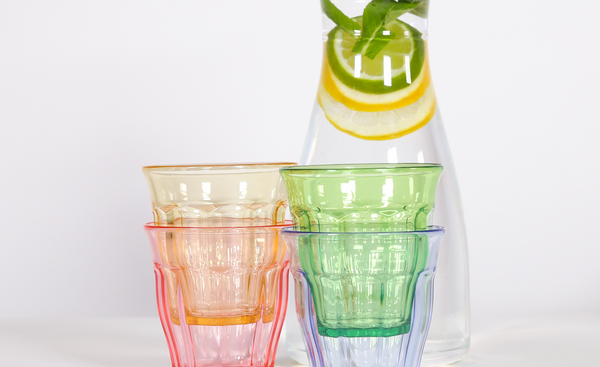 Unbreakable polycarbonate plastic coloured tumbler glasses