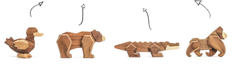 Virkelig Bunke af Fitness FableWood trædyr i dansk design | Unikke figurer med magneter – Wood To You