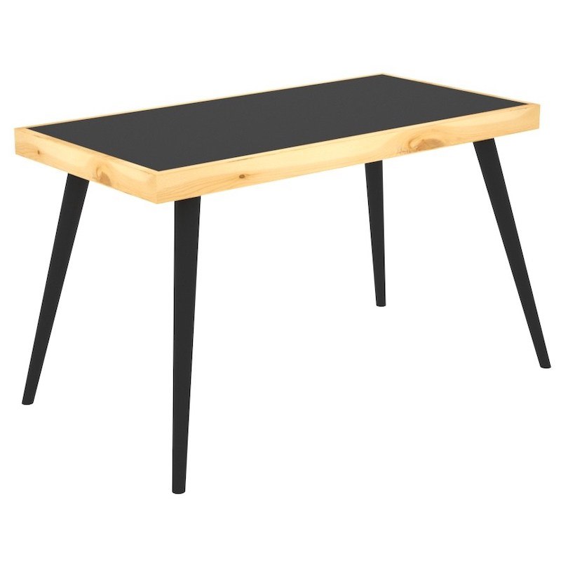 Se Trendy skrivebord med sort bordplade 120x65x72 cm hos Wood To You