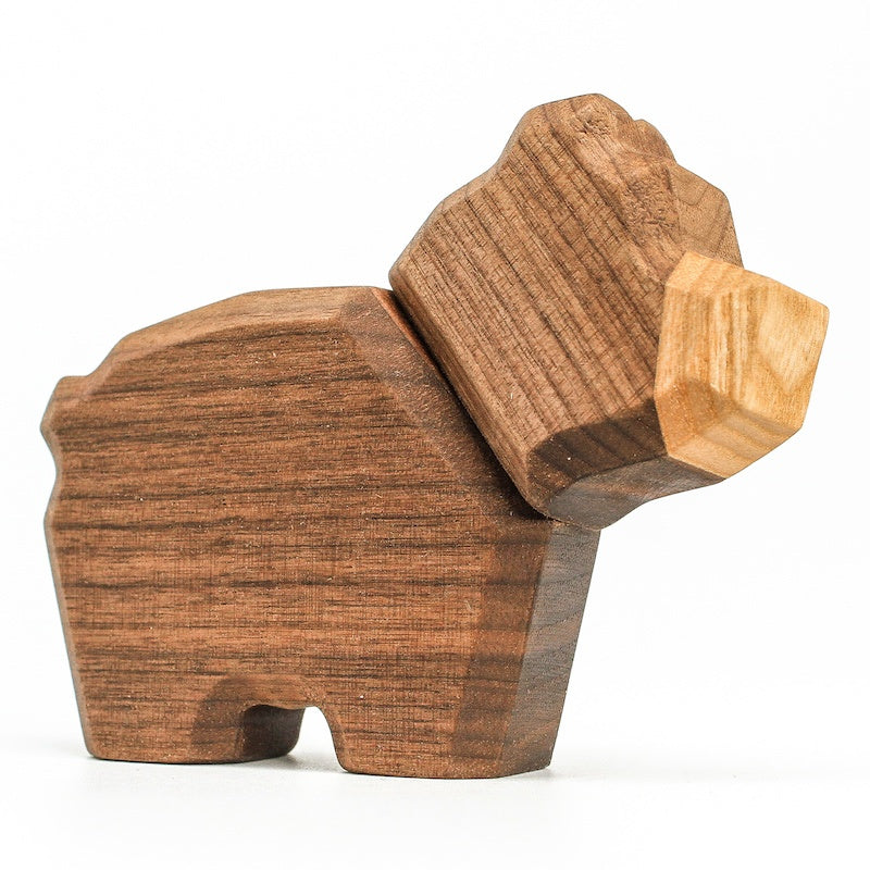 Billede af FableWood Lille bjørn figur i træ med 2 magnetiske dele