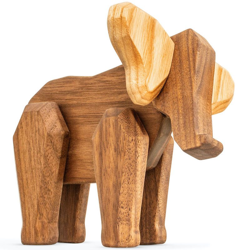 Se FableWood Mor Elefant figur i træ med 6 magnetiske dele hos Wood To You