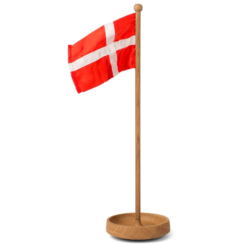 Billede af Spring Copenhagen Bordflaget i egetræ - Dansk flag