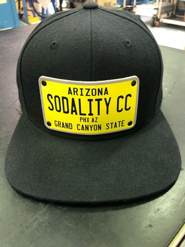 custom arizona yellow plate hat
