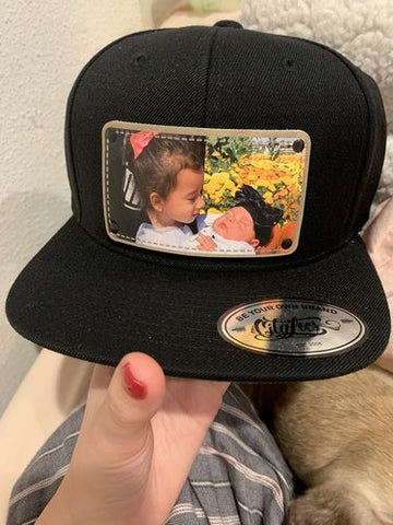 custom hat with picture of kids