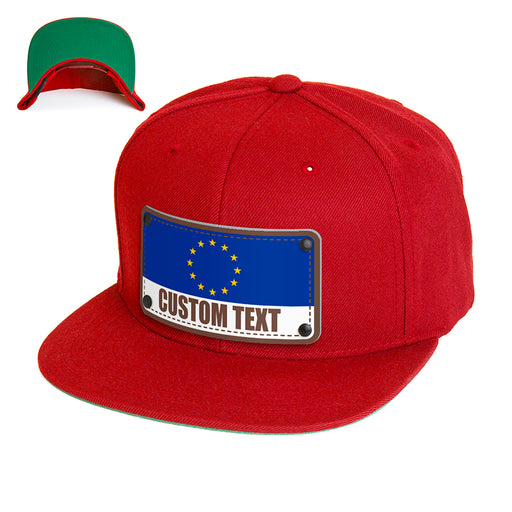 Custom United Kingdom Flag Hat - Citylocs, Snapback / One Size Fits All / Red