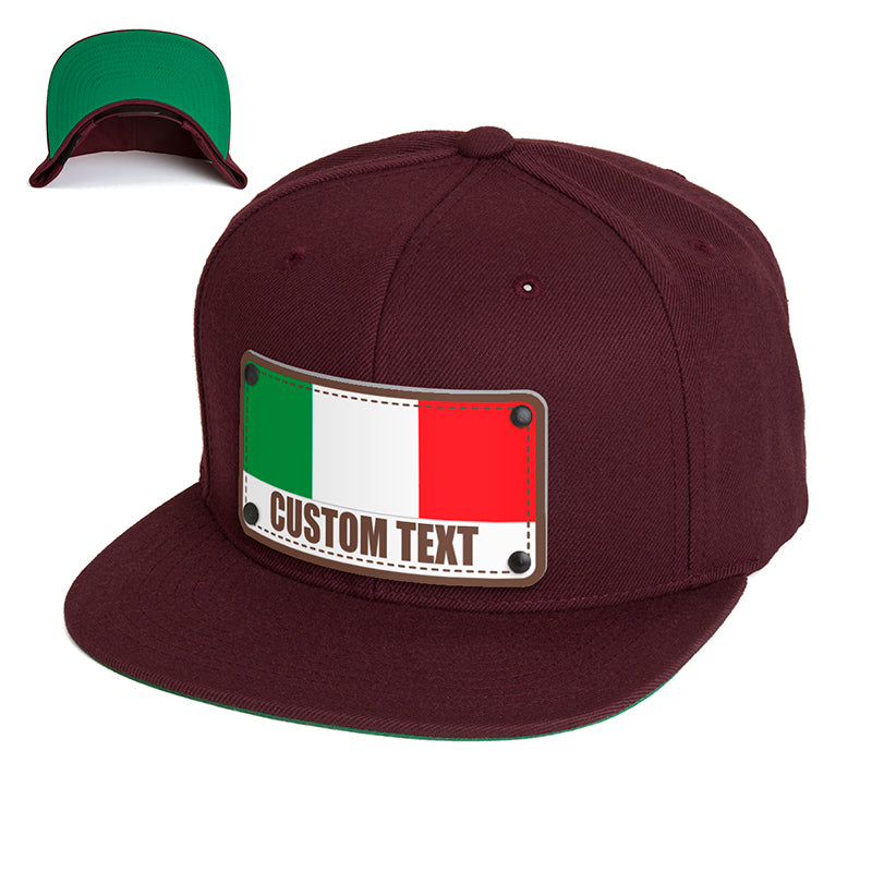 Italian Italy Hat: Custom — Show Style Flag Pride CityLocs Your in