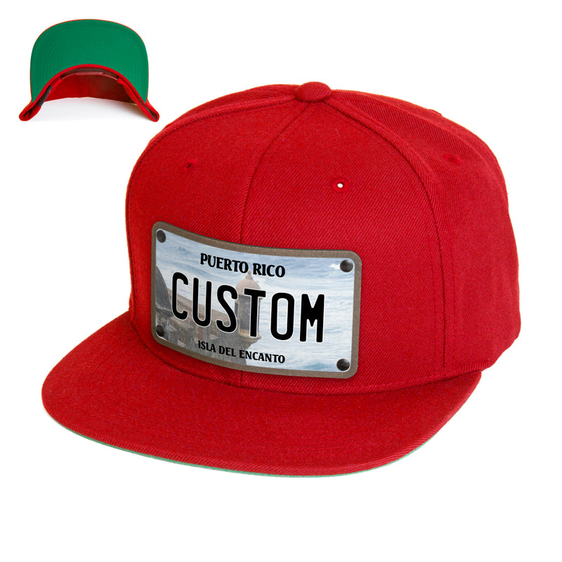 Custom Costa Rica Flag Hat - Citylocs, Snapback / One Size Fits All / Red