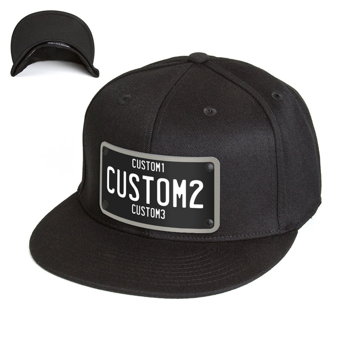 Custom Black & White Universal License Plate Hat — CityLocs