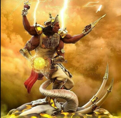 Lord Indra with Vajra