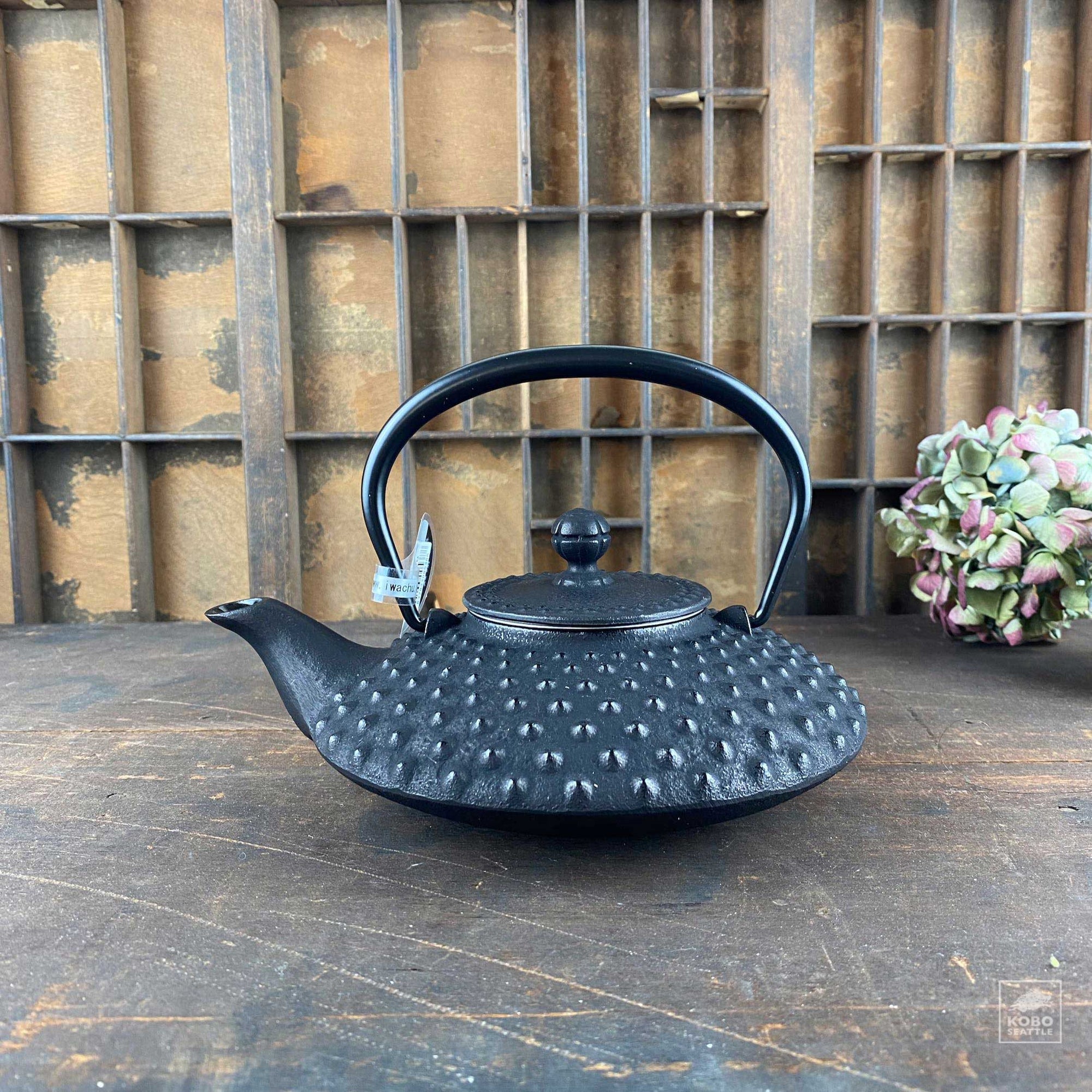 YunShiXx Cast Iron Tea Pots,50ml Mini Iron Kettle,Copper Handle Beam Bamboo Root Teapot,Japanese Tetsubin Cast Iron Teapot