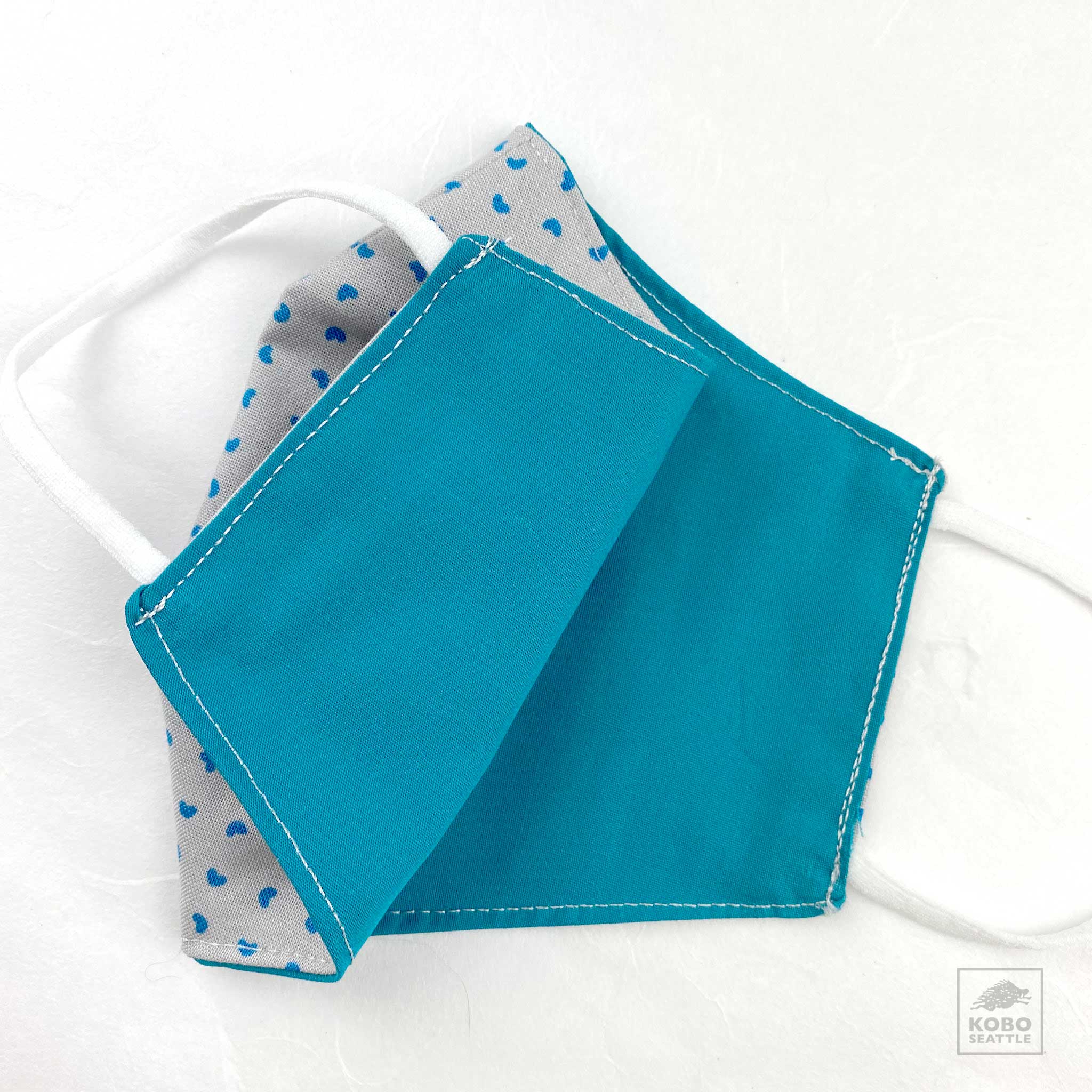 Cotton Face Mask - Blue Bean