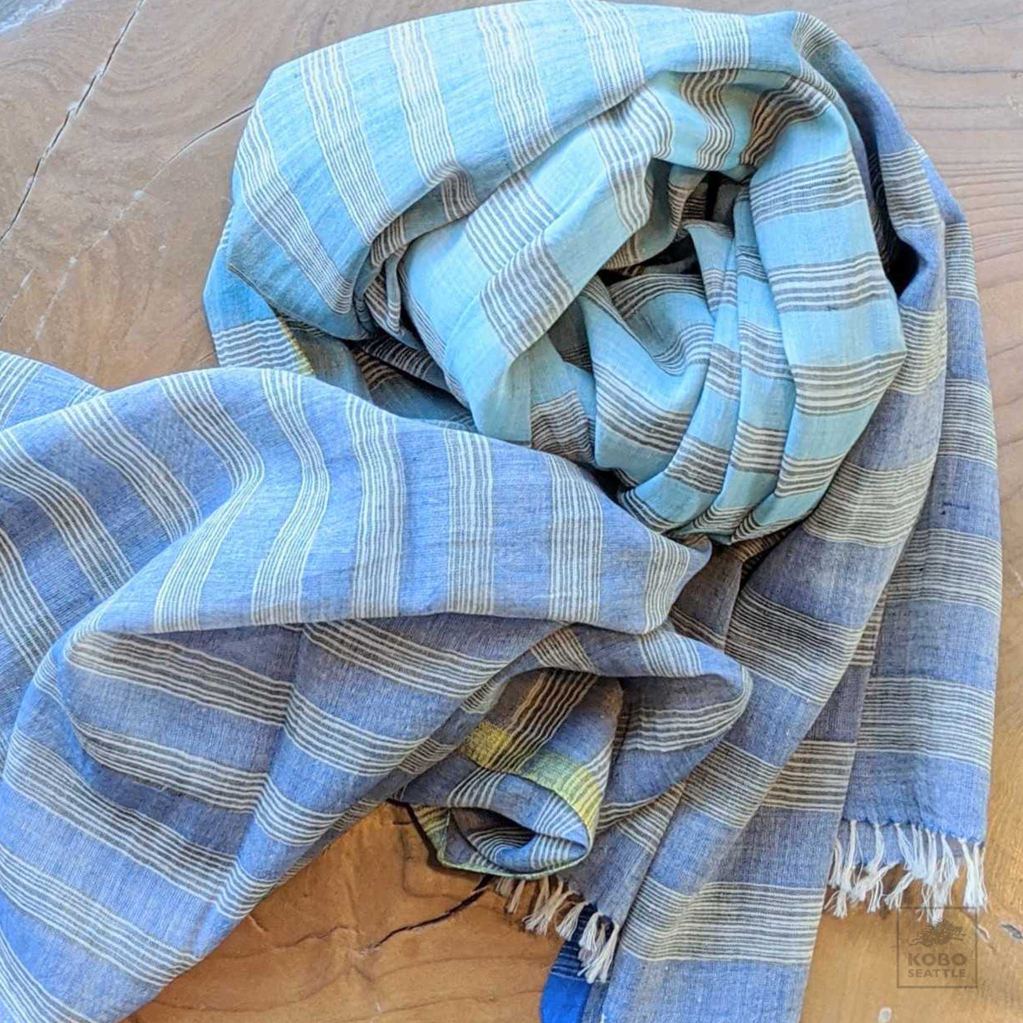 Blue Cotton Scarf